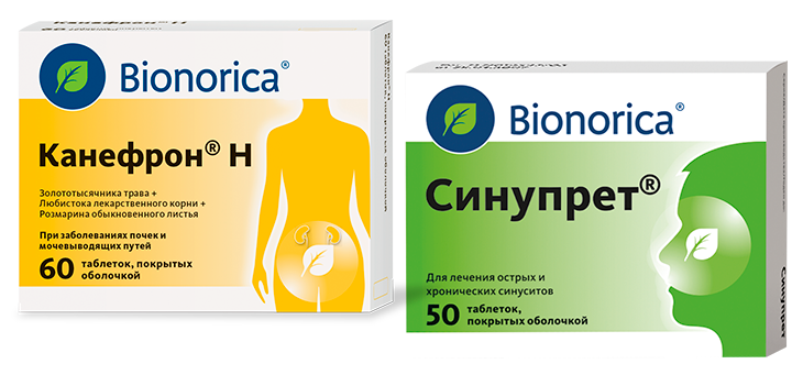 canephron & sinupret boxes